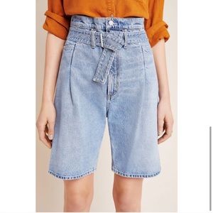 AGOLDE Reworked 90s High Rise Denim Trouser Shorts in Revival